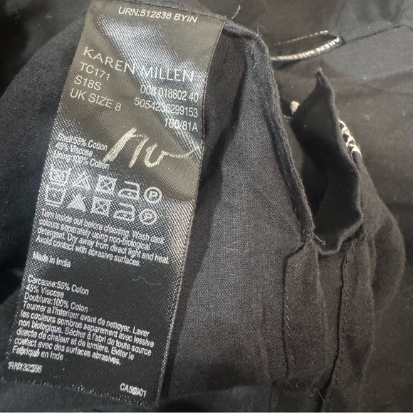 Karen Millen Black White Off the Shoulder Pattern Top NWT - Picture 6 of 6